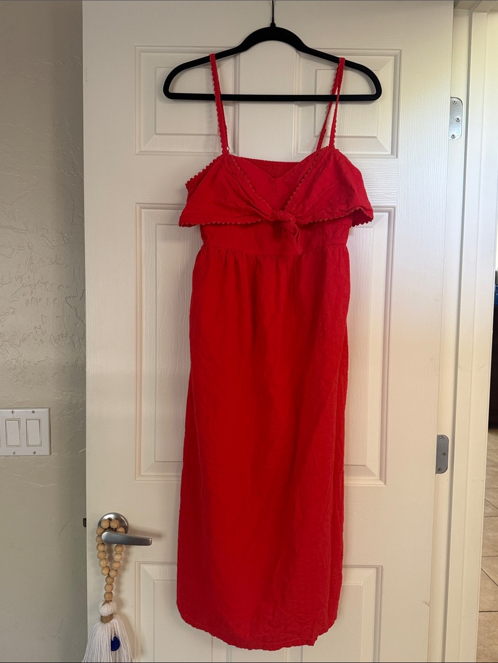Old Navy Maternity Red Spaghetti-Strap Midi Dress